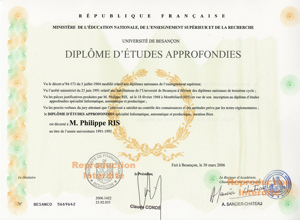 diplome universitaire besancon